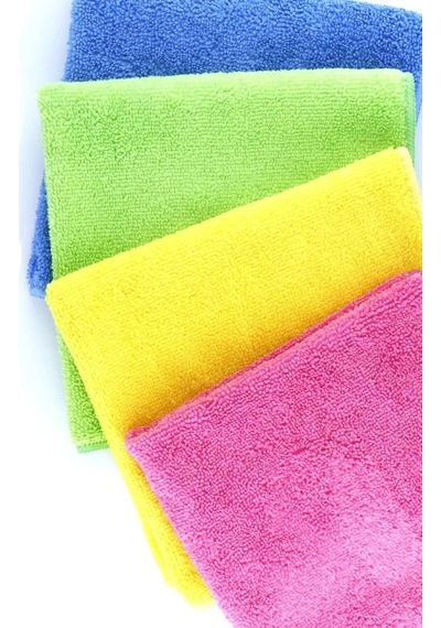 Tr Mikrofiber Temizlik Bezi 4'lü Set, 30x30 Cm, Mavi, Yeşil, Sarı, Pembe Muk-22-mfb-01 Genel