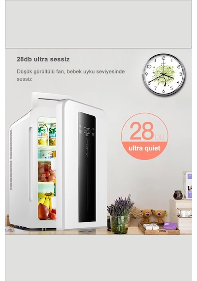 22 Lt Taşınabilir Soğutma&ısıtma Özellikli Led Ekran & Derece Ayarlı, Ev Ve Araç Oto Tipi Buzdolabı