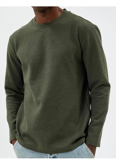 Koton Erkek Sweatshirt Haki 5wam70065mk 25ky59001710 Y59213 Haki