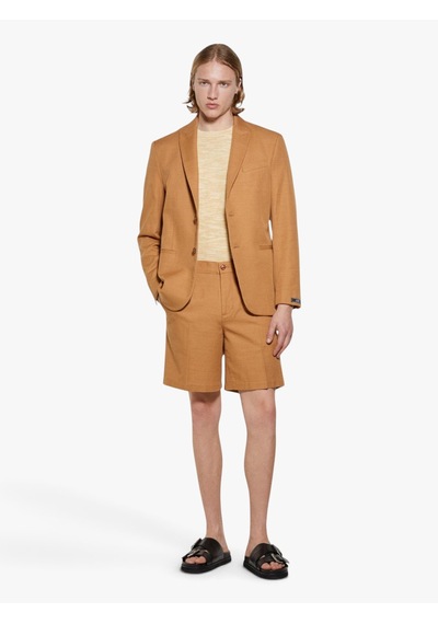 Sisley %100 Pamuk Yırtmaç Detaylı Regular Fit Bermuda Şort Erkek Kahverengi Şort - 325p4gj0s9018 Taba
