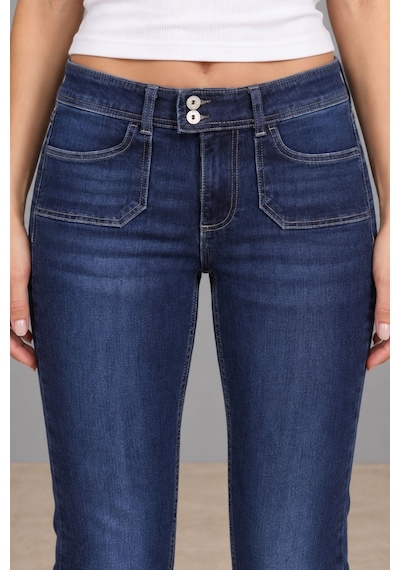 Cedy Denim Cedy Denım Kadın Çift Düğmeli Düşük Bel Bootcut Kalıp Likralı Jean Pantolon Özel Tasarım Cepli C650 Lacivert Cedy Denim Cedy Denım Kadın Çift Düğmeli Düşük Bel Bootcut Kalıp Likralı Jean Pantolon Özel Tasarım Cepli C650 Lacivert