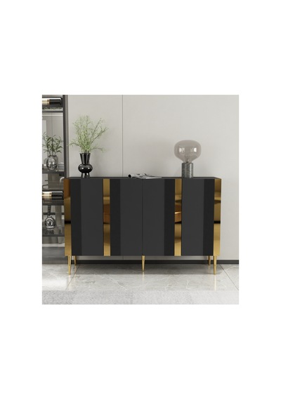 Forest 120 Cm Konsol Tv Sehpası Çok Amaçlı Dolap Antrasit-altın Antrasit-altın Forest 120 Cm Konsol Tv Sehpası Çok Amaçlı Dolap Antrasit-altın Antrasit-altın