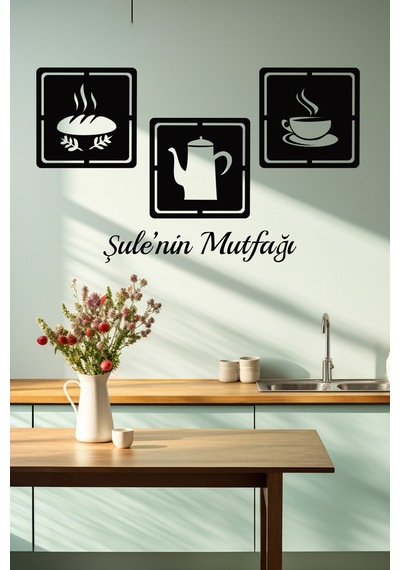 3 Lü Kişiye Özel İsimli Mutfak İçin Tablo Mutfak Duvar Dekoru Ekmek Fincan Çaydanlık Siyah - 753533869 Siyah 3 Lü Kişiye Özel İsimli Mutfak İçin Tablo Mutfak Duvar Dekoru Ekmek Fincan Çaydanlık Siyah - 753533869 Siyah