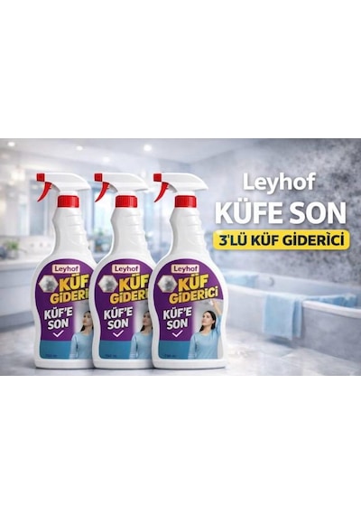 3'lü Küf Giderici Beyazlatıcı 750 Ml 3'lü Set