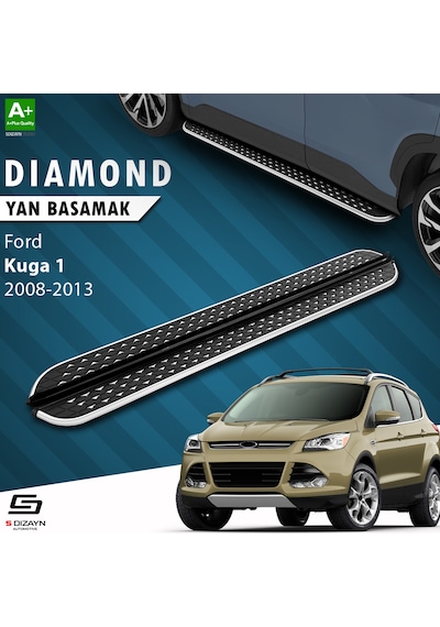 S-dizayn Ford Kuga 1 Diamond Krom Yan Basamak 183 Cm 2008-2012