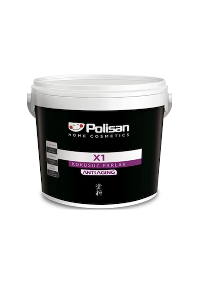 Polisan X1 Su Bazlı Kokusuz Parlak Ahşap Ve Metal Boyası 2.5 L Ral 7016 Antrasit Gri
