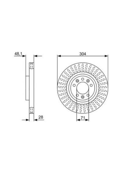 Opel Astra L 1.2 2022-2025 Bosch Ön Disk 304mm 2 Adet