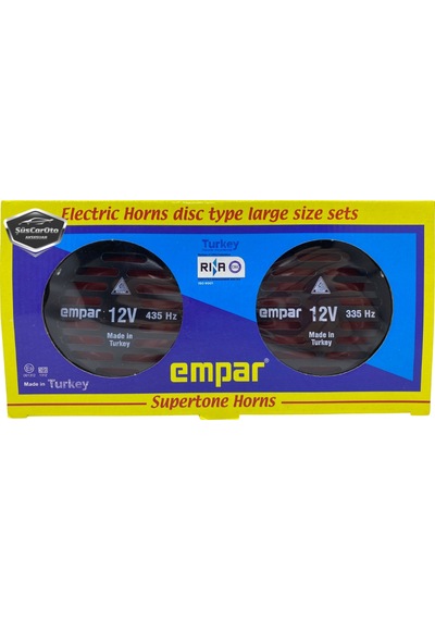 ŞüsCarOto Empar Hella Tip Süper Tone Küçük Kafa Korna Seti 12 Volt 2 Adet (00)