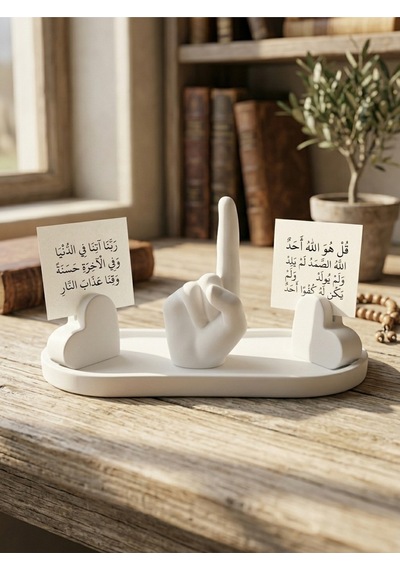 Tevhid El Heykeli Ve Dekoratif Kalp Stand - İslami Ev Hediyesi 69285395