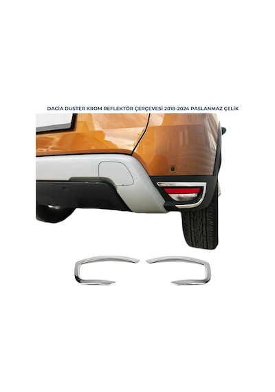 Ebal Otomotiv Dacia Duster Krom Reflektör Çerçeve 2 Parça 2018 ve Üzeri