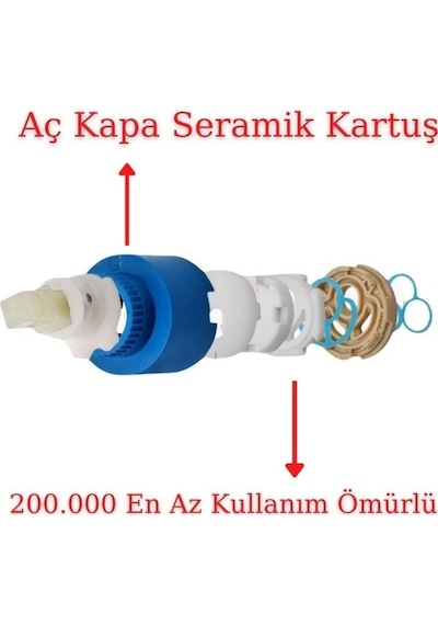 Sardıcı Riko Kare Mutfak Eviye Musluğu Çift Su Girişli Krom - Siyah