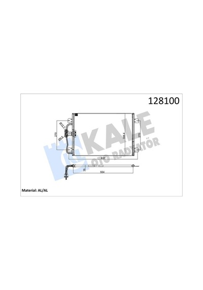 Kale 050abc020 Klima Kondenseri Megane I 96-03 1.4-1.6-2.0-1.9d 545x391x16 7700425843-7700432392-7702258286
