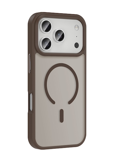 Apple Uyumlu iPhone 17 Pro Kılıf M-safe Şarj Özellikli Mat Arka Yüzey Sio Kılıf Desert Titanyum
