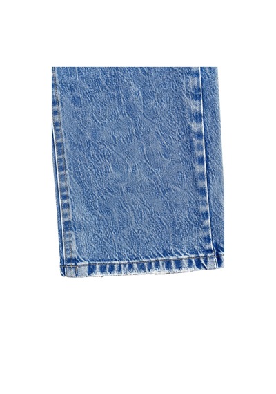 Vadon 1055 Kadın Yüksek Bel Kar Yıkamalı Wide Leg Geniş Paça Jean Pantolon Mavi