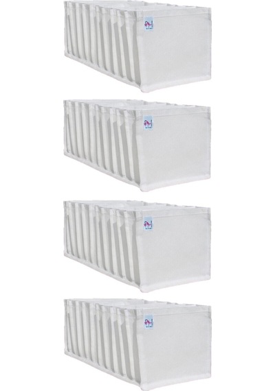 4 Adet Medium 11 Gözlü Çekmece Içi Düzenleyici Organizer Kumaş Beyaz Diğer