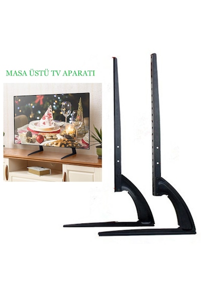 32-75'' Evrensel Masaüstü Tv Lcd Led Standı Ayarlanabilir Çelik Sabit Ekran Tv Standı