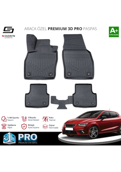 S-dizayn Seat Ibiza 3d Pro Havuzlu Paspas 2017 Üzeri A+ Kalite