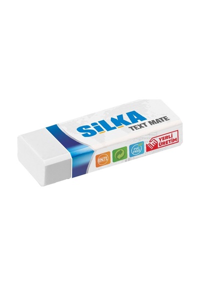 Yerli Silka Sg.1 Text Matel Öğrenci Silgisi Beyaz 20 Li Kutu
