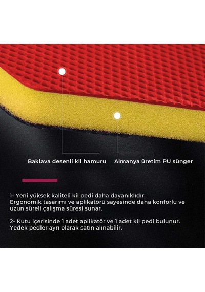 Detail Market Aplikatörlü Yüzey Temizleyici El Kil Pedi 12x8 Cm