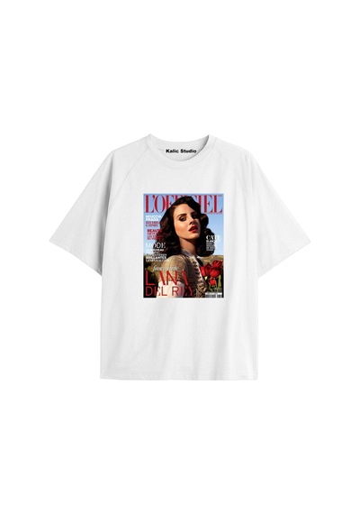Kalic Studio Lana Del Rey Oversize T-shirt Kod26 Beyaz-26
