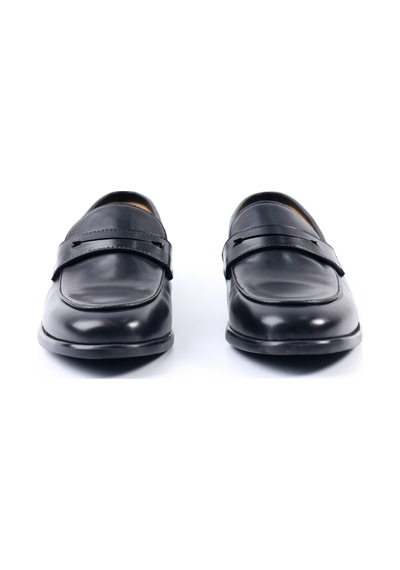 Tuna Hakiki Deri Siyah Loafer Erkek Ayakkabı - E4644 Siyah