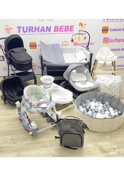 Yeni Doğan Yogh Bebek Çeyiz Seti 18 Parça Gri