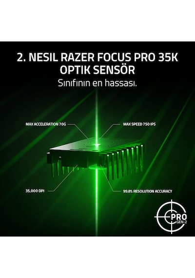 Razer Viper V3 Pro - Ultralight Kablosuz Espor Oyun Mouse'u 8k H