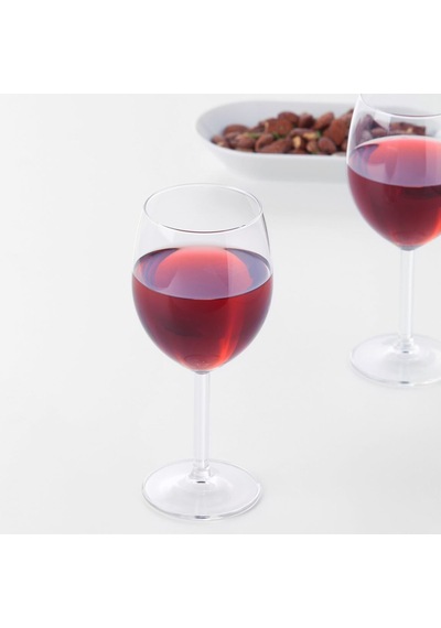 Kırmızı Şarap Kadehi, Cam, 30 Cl, 6 Adet Açık Mavi
