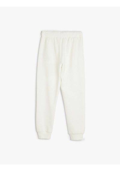 Koton Beli Bağlamalı Cep Detaylı Basic Jogger Eşofman Altı Ekru 5skb40083tk Ekru