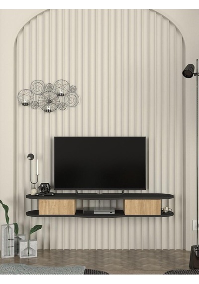 Perk Tv Stand Antrasit - Sepet 150 Cm Diğer