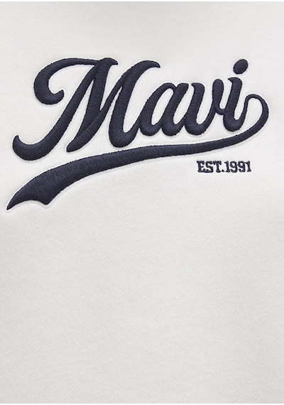 Mavi Logo Baskılı Ekru Kadın Sweatshirt M1s10419-80194 Ekru