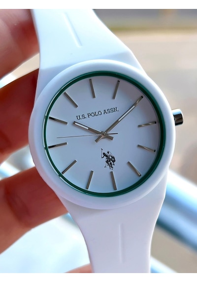 U.s.polo Assn Silikon Kordon 3 Atm Suya Dayanıklı Spor Erkek Kol Saati U.spa.1110.e01 Beyaz