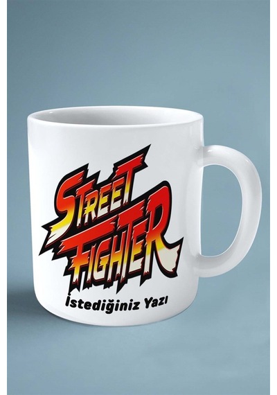 Street Fighter Oyun Baskılı Kupa Bardak Çift Taraflı Kişiye Özel Model 4 Çok Renkli