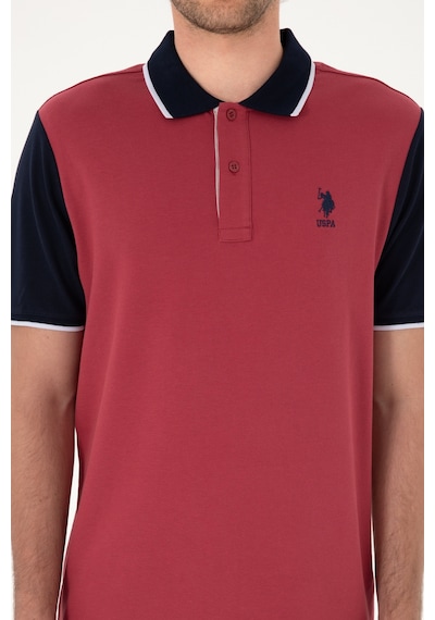 U.S. Polo Assn. Erkek Regular Fit Polo Yaka Vişne Tişört 50306871-VR223