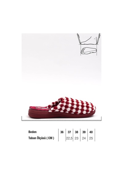 Gezer Kışlık Kadın Terlik Gt1kzm.13640.00.0ı7.f60 Bordo