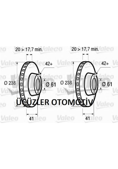 .Ön Fren Diski R21 Megane1 Clio Symbol Kangoo 7701204286