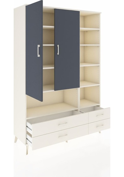 Hyperion Dolap 10 Raflı 4 Çekmeceli 2 Kapaklı 132x44x195 Aytaşı-antrasit/aytaşı Antrasıt/aytası Hyperion Dolap 10 Raflı 4 Çekmeceli 2 Kapaklı 132x44x195 Aytaşı-antrasit/aytaşı Antrasıt/aytası