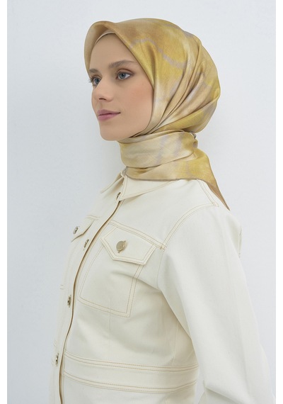 Armine Saf İpek Sura Eşarp-2026 İlkbahar-yaz- 95010d Gold,vizon-