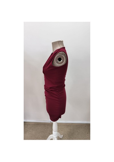 Butik İstanbul Kadın Askılı Kruvaze Yakalı Yandan Pile Detaylı Kısa Ithal Krep Elbise Bordo Butik İstanbul Kadın Askılı Kruvaze Yakalı Yandan Pile Detaylı Kısa Ithal Krep Elbise Bordo