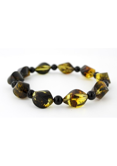 Kehribar Bileklik Özel Tasarım Ambergold Blk23-36 Çok Renkli