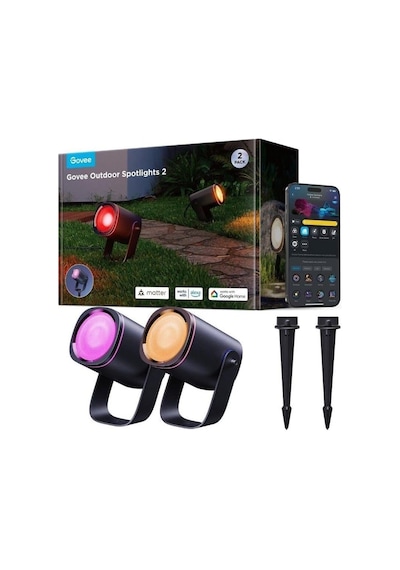 Rgbıcww Dış Mekan Spot Aydınlatma - 2'li Paket RGB