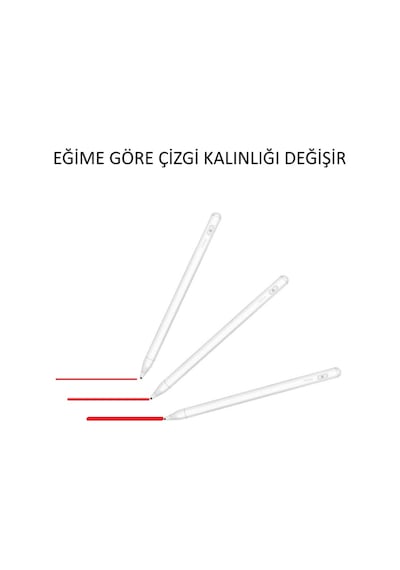 Apple Uyumlu   iPad  2 3 4 Eğime Duyarlı Şarjlı Stylus Kalem