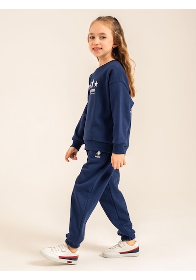 U.S. Polo Assn. Civil Girls 4-8 Yaş Eşofman Takımı - Lacivert