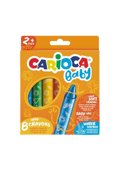 Carioca Jumbo Bebek Elleri Kirletmeyen Pastel Boya Kalemi 8'li 2 Yaş+ Genel
