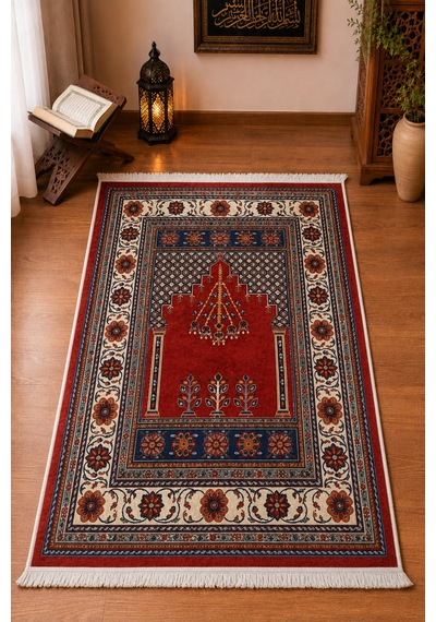 Kadife Hediyelik Çeyizlik Dekoratif Gelin Damat Bohçası %100 Pamuk Kaydırmaz Taban Halı Seccade 80x120 Ebat Kırmızı Kadife Hediyelik Çeyizlik Dekoratif Gelin Damat Bohçası %100 Pamuk Kaydırmaz Taban Halı Seccade 80x120 Ebat Kırmızı