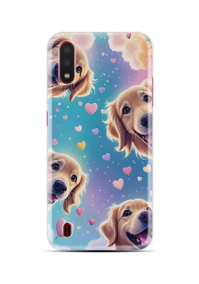 Samsung Galaxy Uyumlu A01 Kılıf Boutique Baskılı Resimli Kalp Ve Köpek Pcode -034