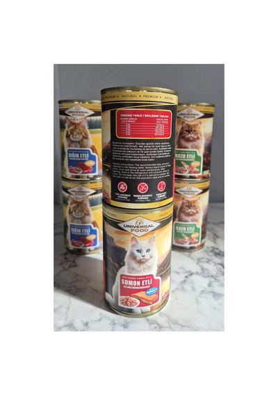 2x 400 Gr Somon Etli Parça Etli Soslu Yaş Kedi Maması