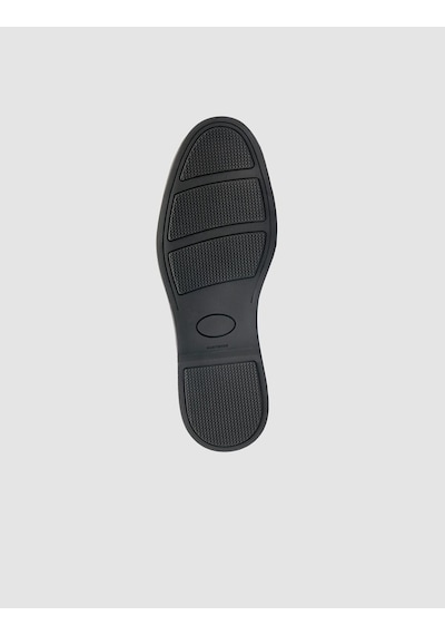 %100 Hakiki Deri Siyah Croco Desen Kadın Loafer Siyah