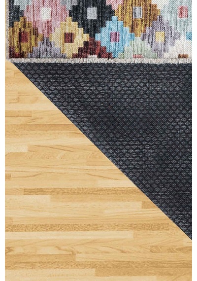 Valencıa-1502 Kaymaz Taban Dekoratif Modern Yıkanabilir Kolay Temizlenen Salon Balkon Mutfak Halısı Kilim Yolluk