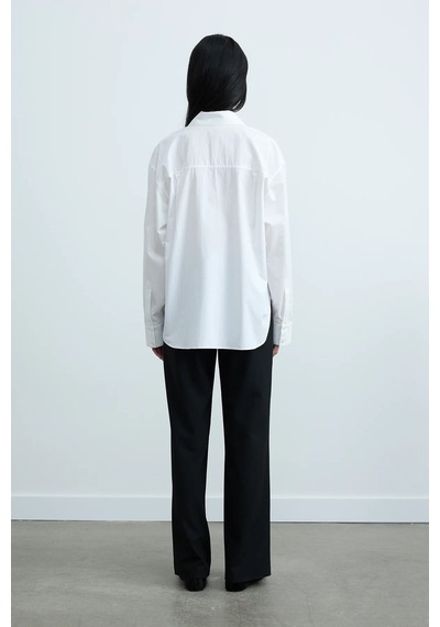 Suud Collection Beyaz Page Oversize Gömlek